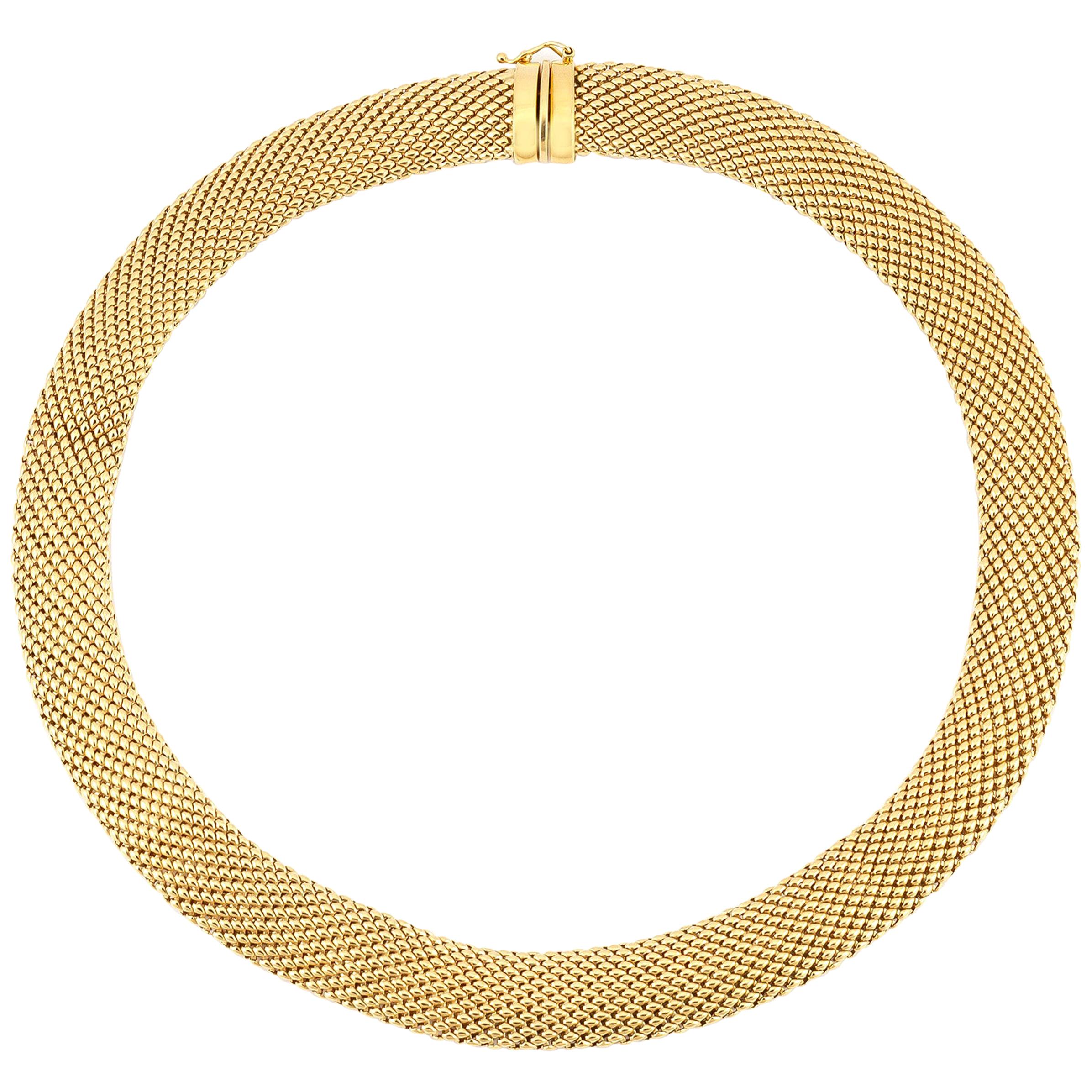 Vintage Hinged Love Knot Gold Collar Necklace at 1stDibs | hinged ...