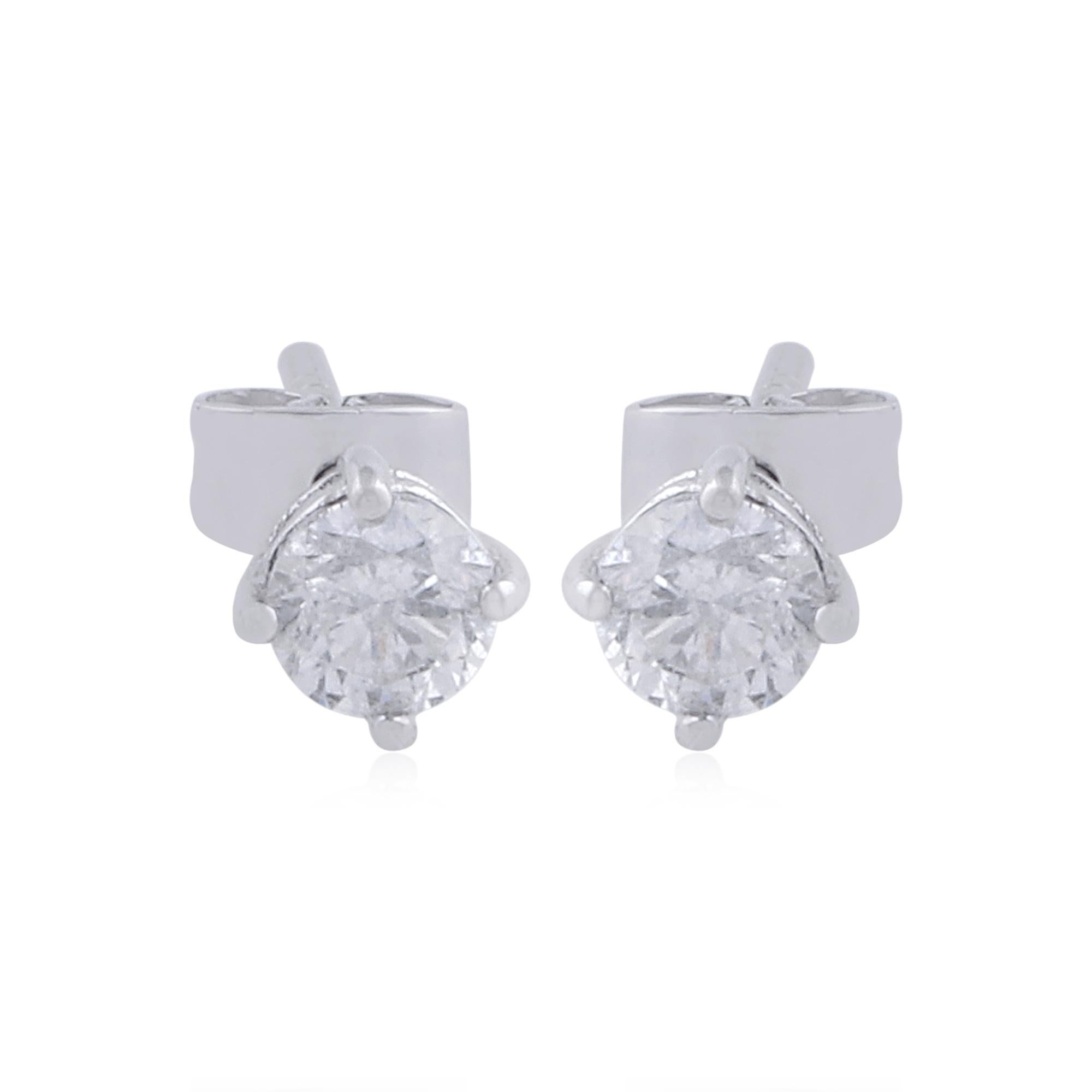 Item Code :- SEE-1008
Gross Wt. :- 0.98 gm
18k Solid White Gold Wt. :- 0.87 gm
Natural Diamond Wt. :- 0.55 Ct. ( AVERAGE DIAMOND CLARITY SI1-SI2 & COLOR H-I )

✦ Sizing
.....................
We can adjust most items to fit your sizing preferences.