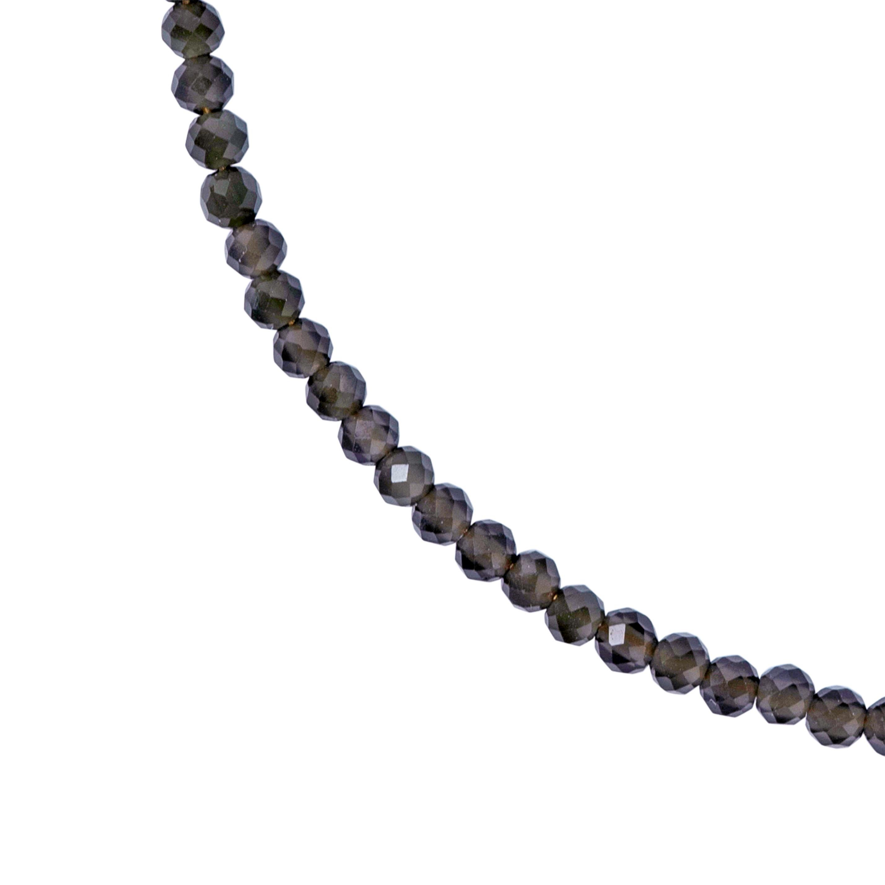 Pulsera minúscula de obsidiana de 14 quilates de oro - by Bombyx House en Nuevo estado para la venta en Westport, CT