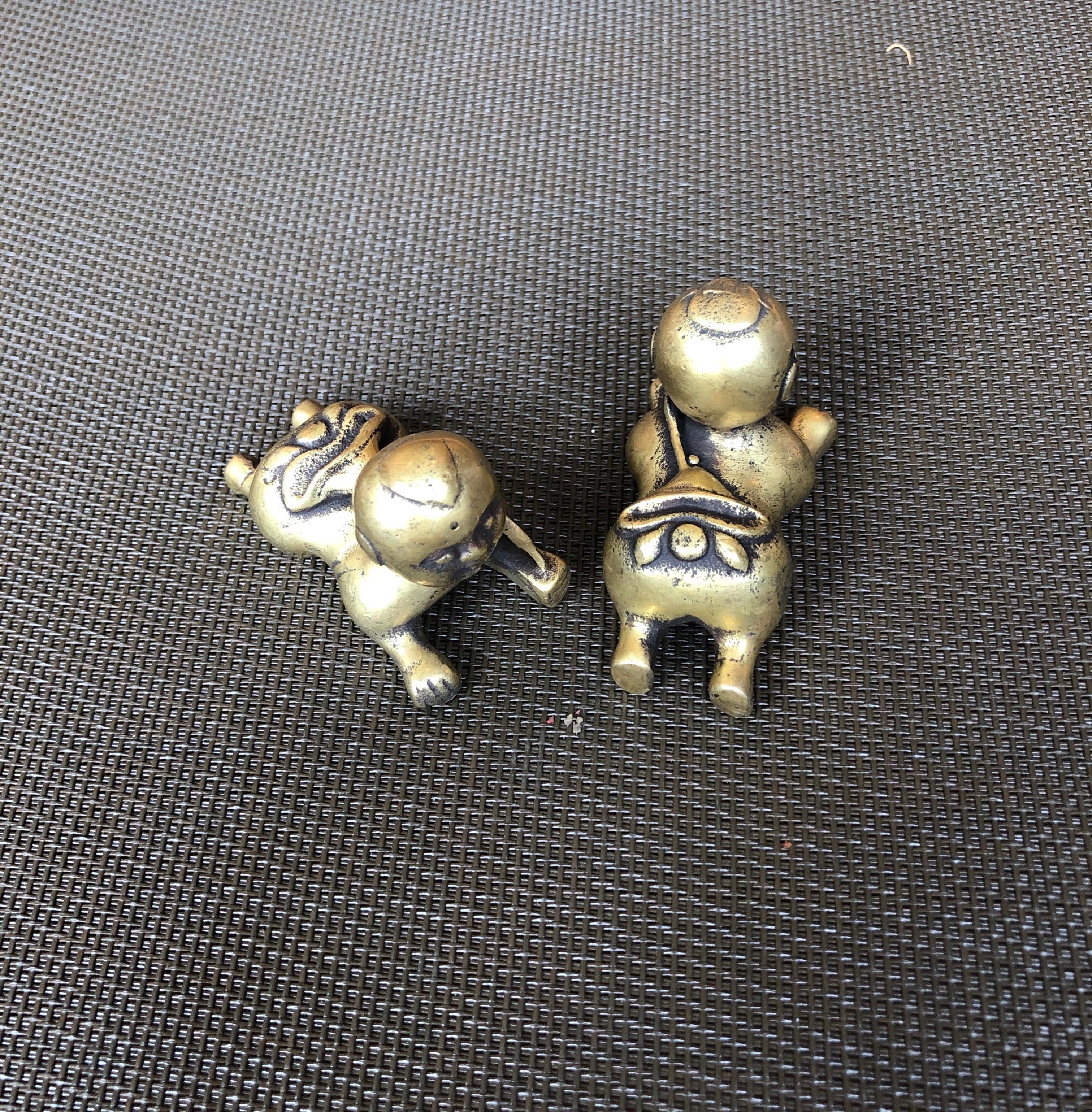 Tiny Chinese Crawling Bronze Babies For Sale 13