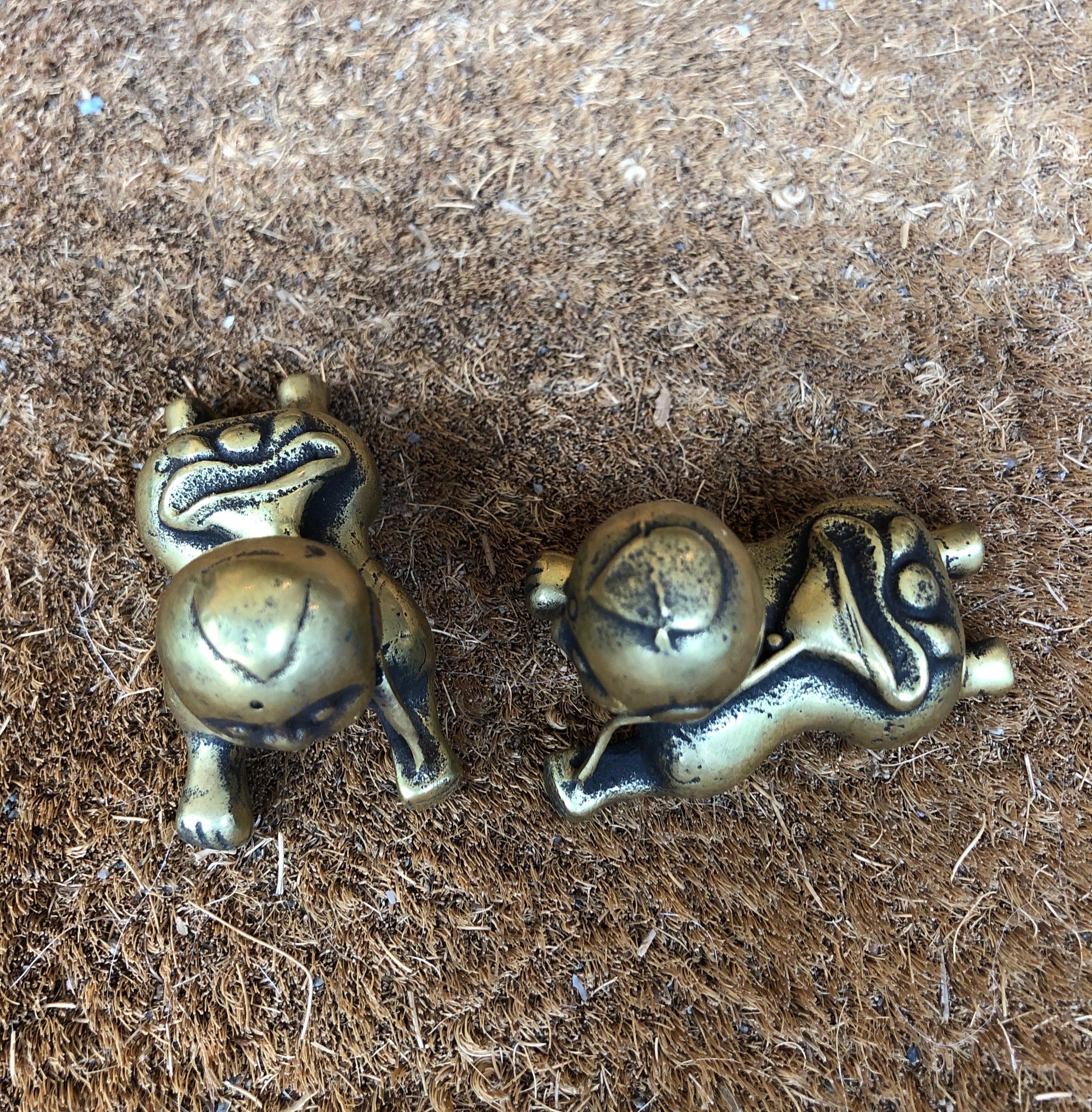Tiny Chinese Crawling Bronze Babies For Sale 2