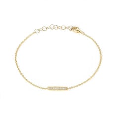 Pulsera de diamantes en oro de 14 quilates Tiny Dots Bar