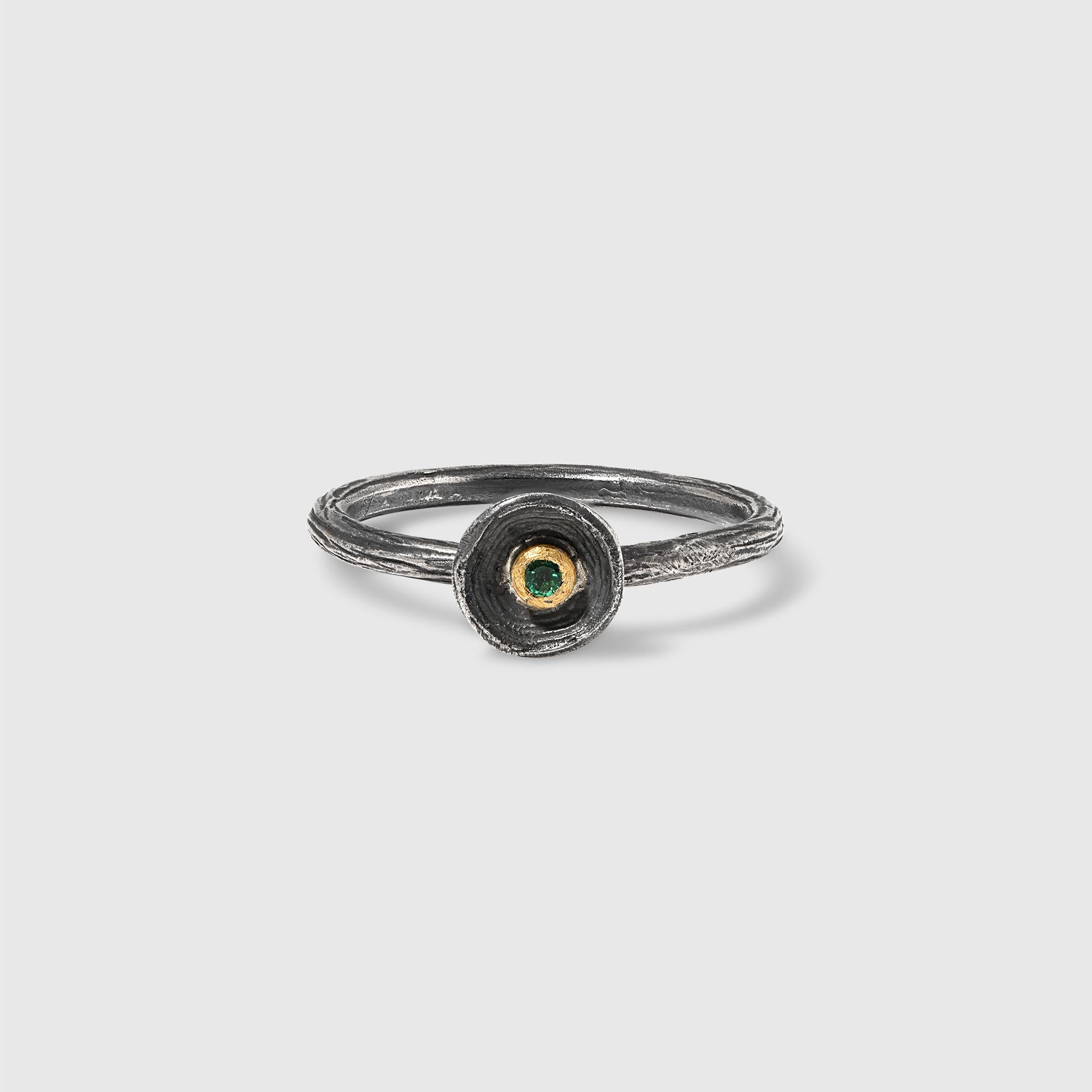 tiny emerald ring