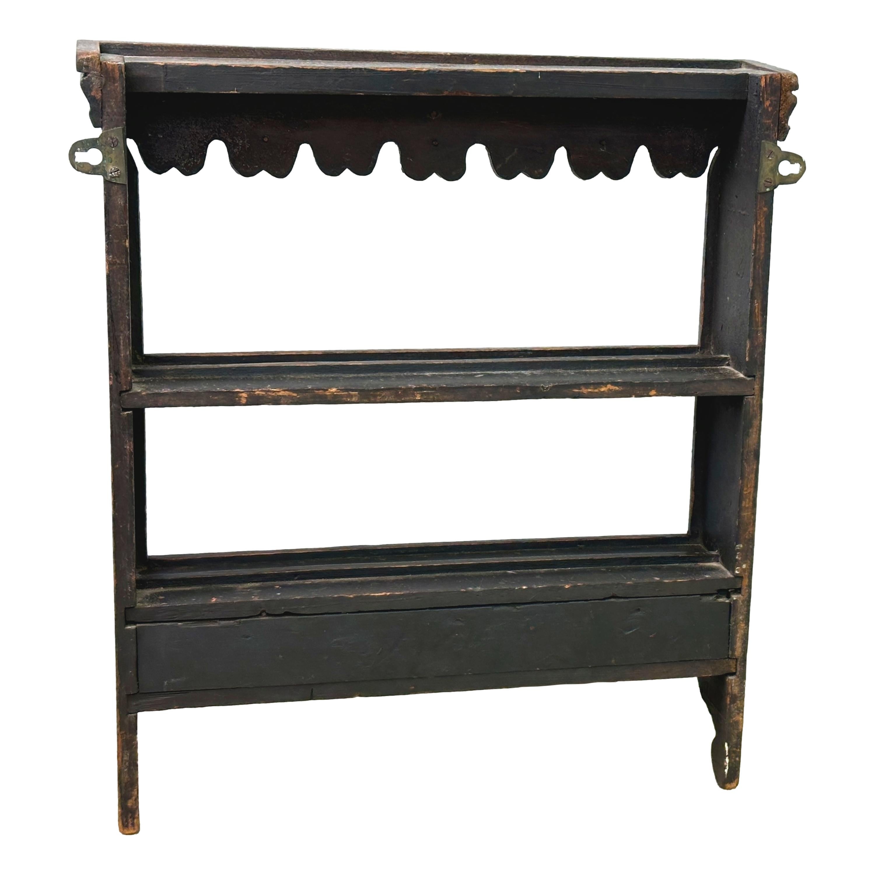 Tiny Georgian Miniature Delft Wall Hanging Rack 1