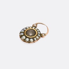 Tiny Georgian Pearl Heart Padlock Charm