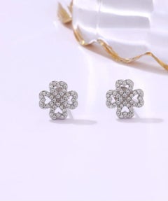 Tiny Heart Shaped Studs 925 Sterling Silver Moissanite Earrings Birthday Gift.
