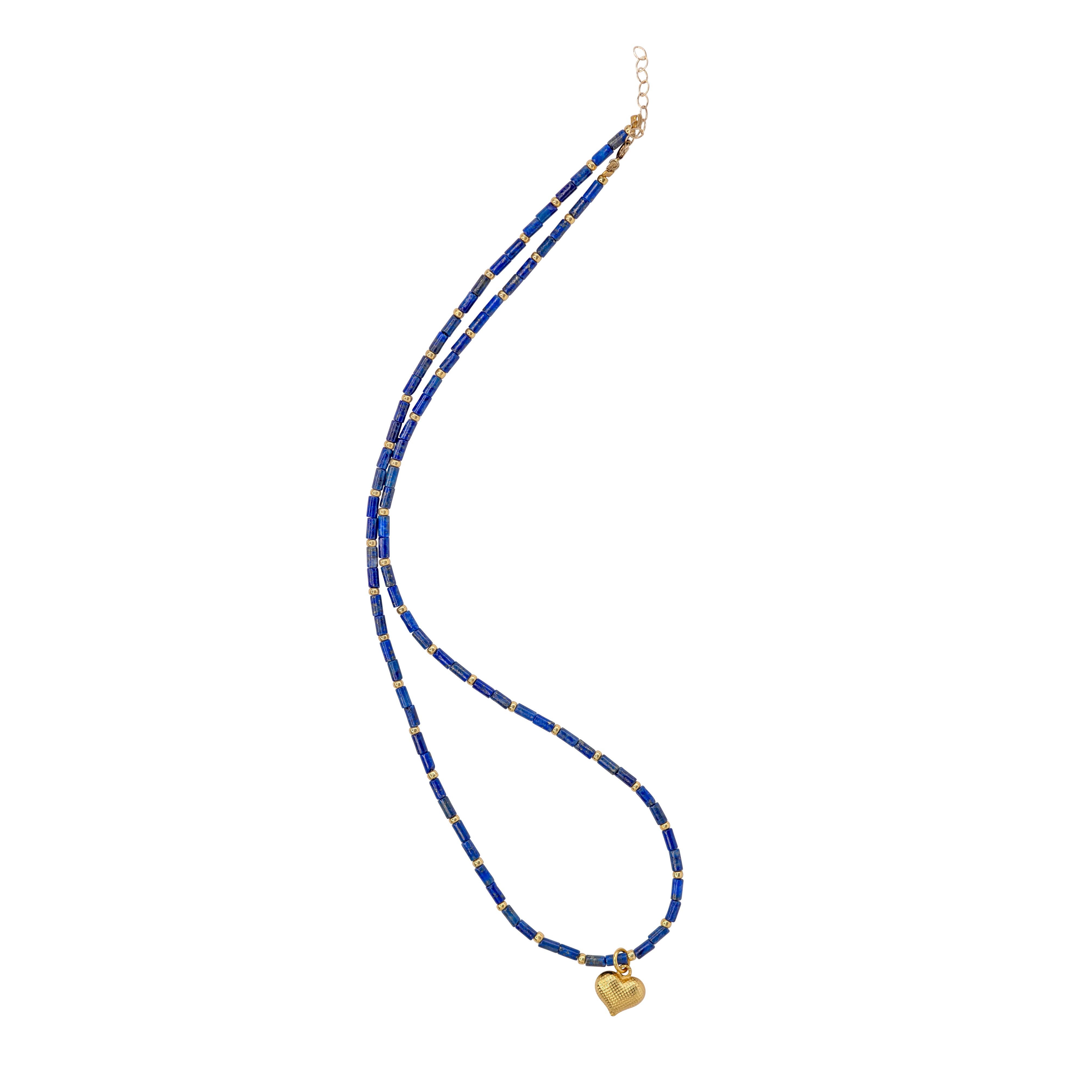 Collana Tiny Lapis Lazuli Tube Princess In condizioni Nuovo in vendita a Westport, CT