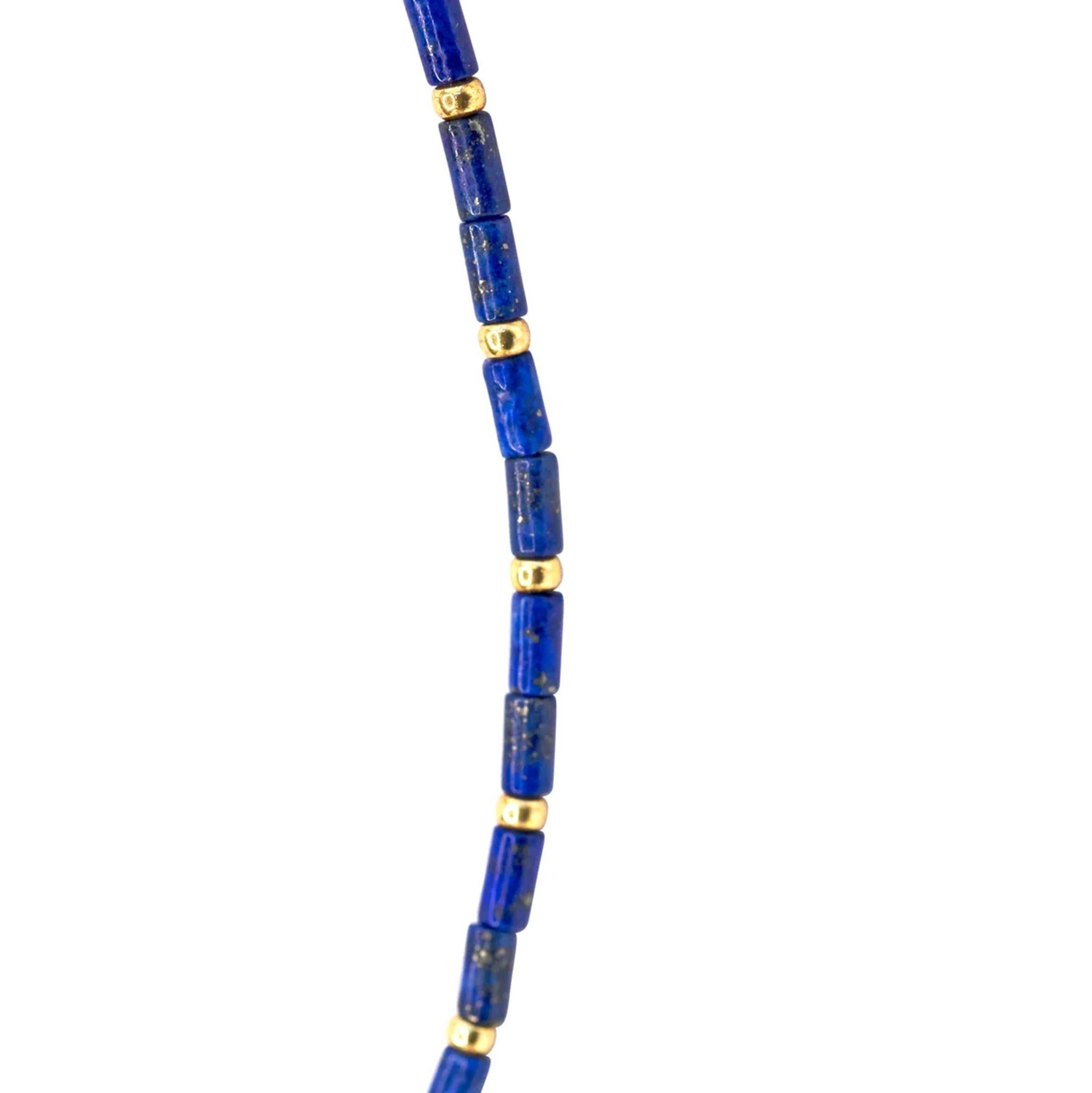 Collana Tiny Lapis Lazuli Tube Princess In condizioni Nuovo in vendita a Westport, CT