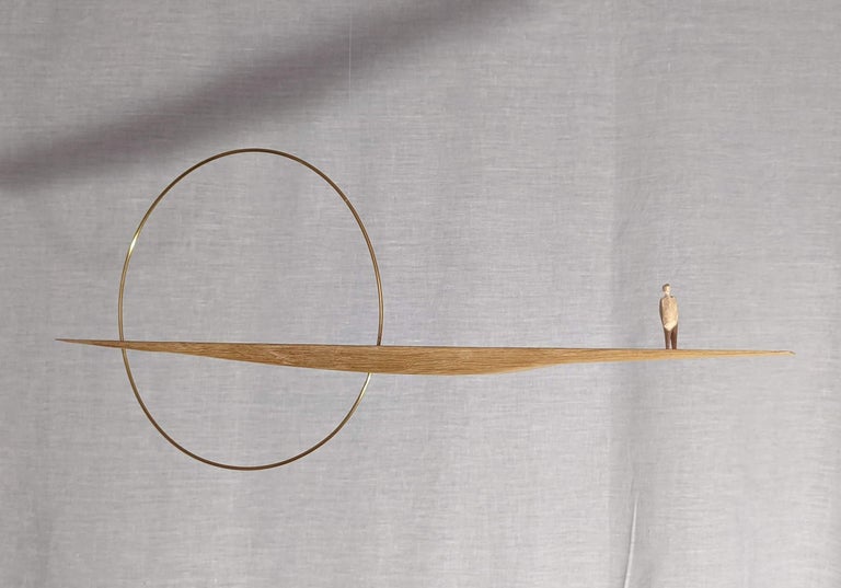 TINY, Mid-Century Style Wooden Hanging Mobile For Sale at 1stDibs