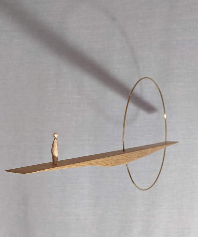 TINY, Mid-Century Style Wooden Hanging Mobile For Sale at 1stDibs