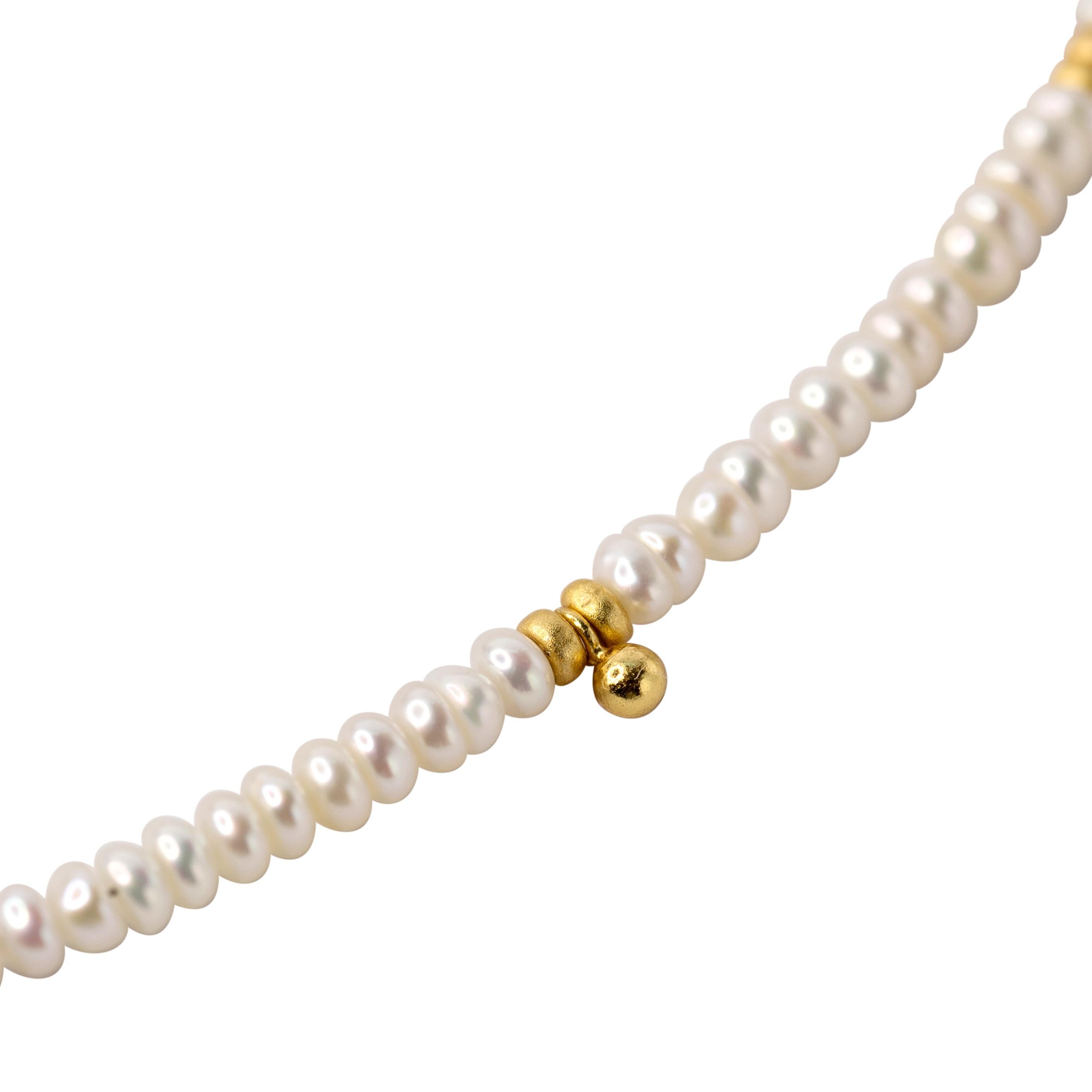 Bead Tiny Pearl Necklace - by Bombyx House For Sale