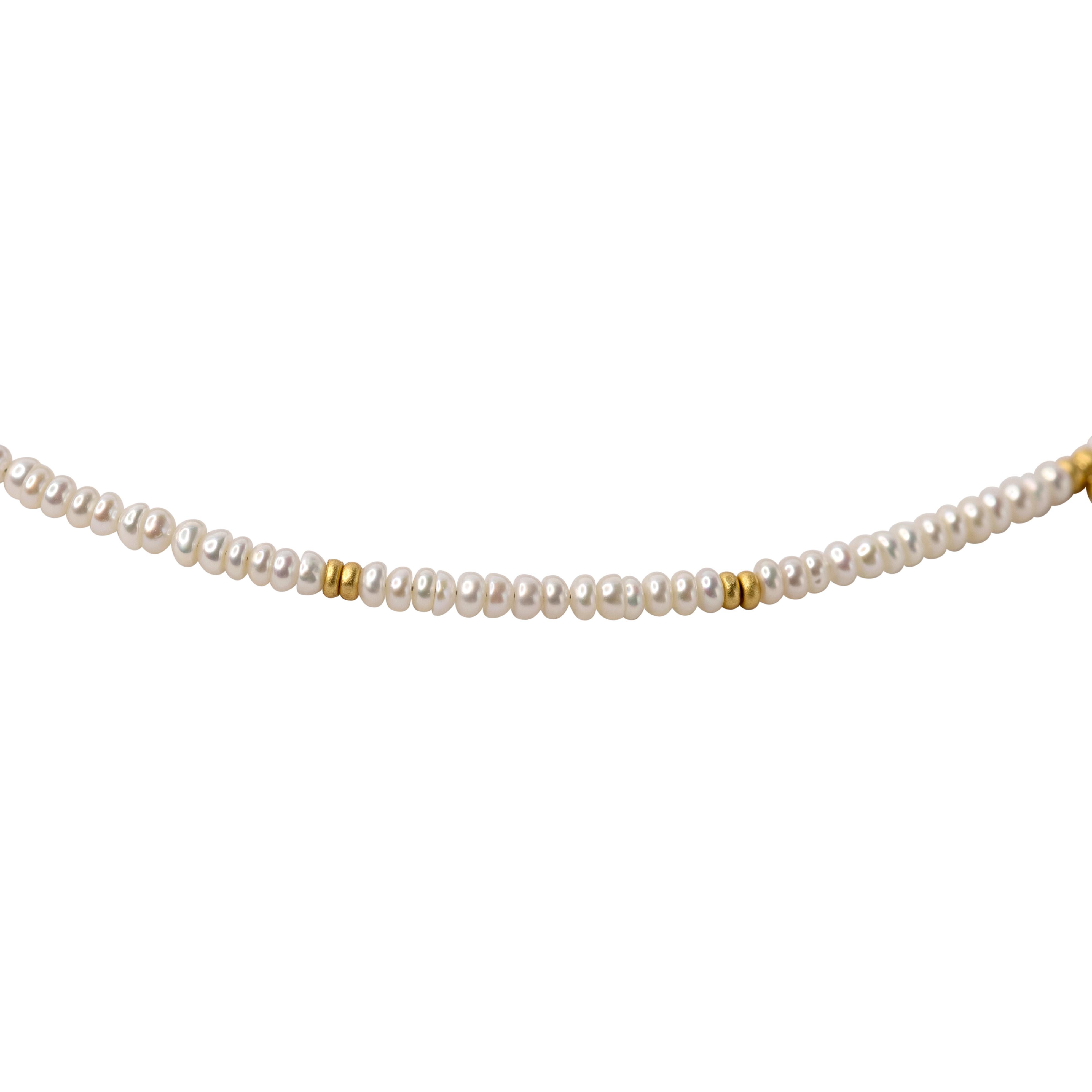 Tiny Pearl Necklace - by Bombyx House In New Condition For Sale In Westport, CT