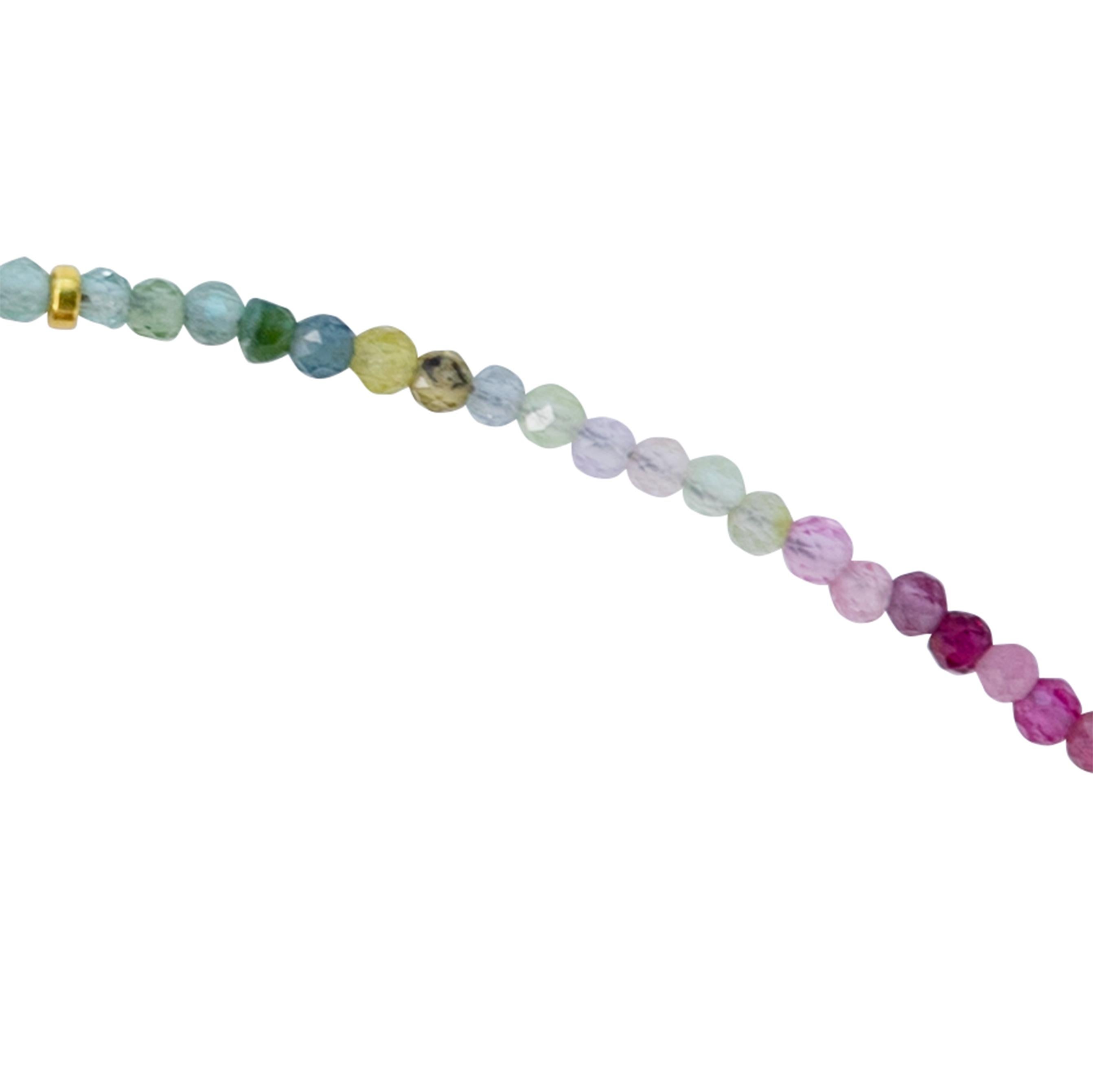 Winzige Regenbogen-Turmalin-Halskette 14k Gold -von Bombyx House im Zustand „Neu“ im Angebot in Westport, CT