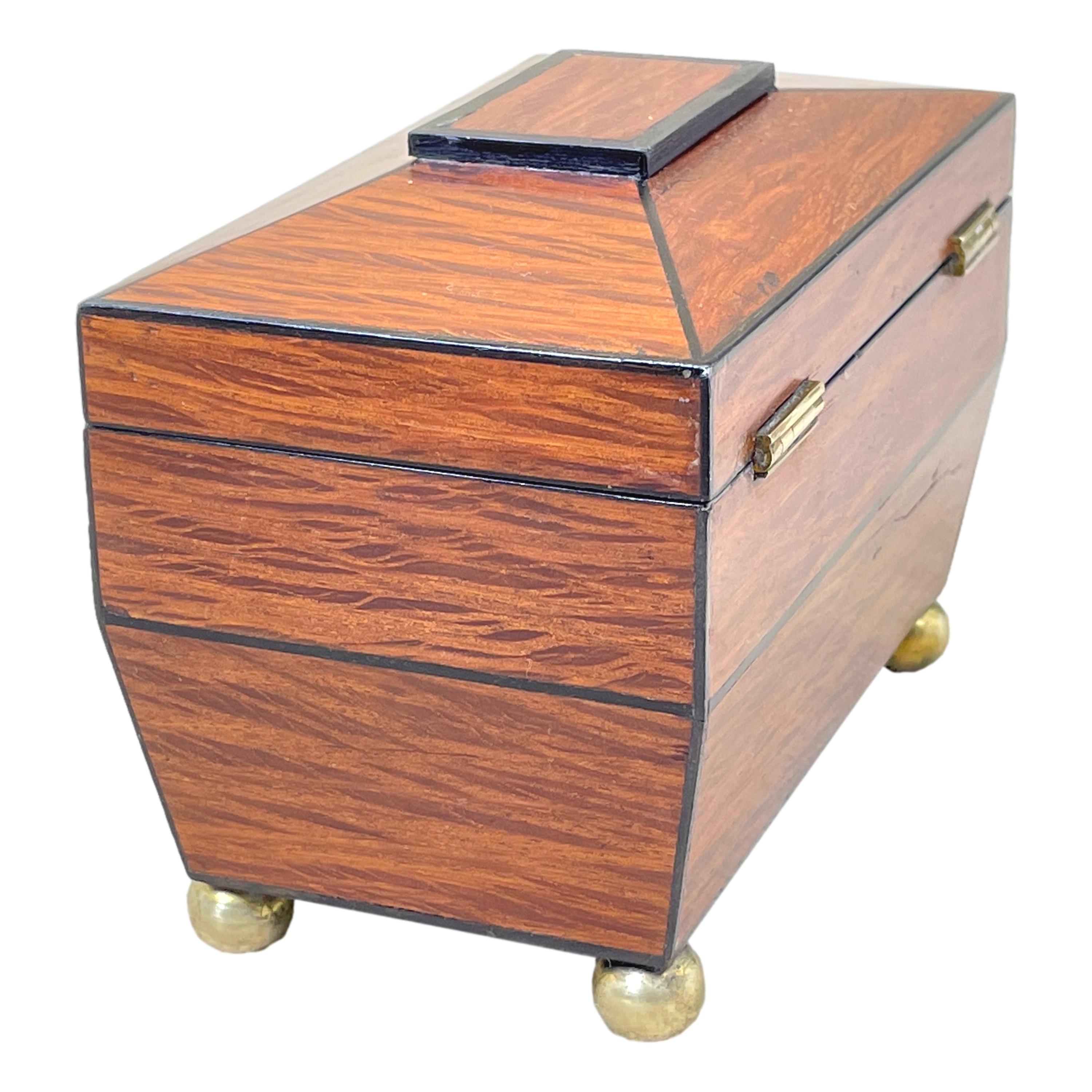Other Tiny Regency Partridgewood Tea Caddy For Sale