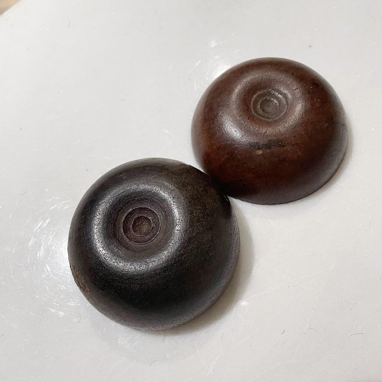 Tiny Round Wood Box Secret Stash Keepsake Container with Lid 1970s For