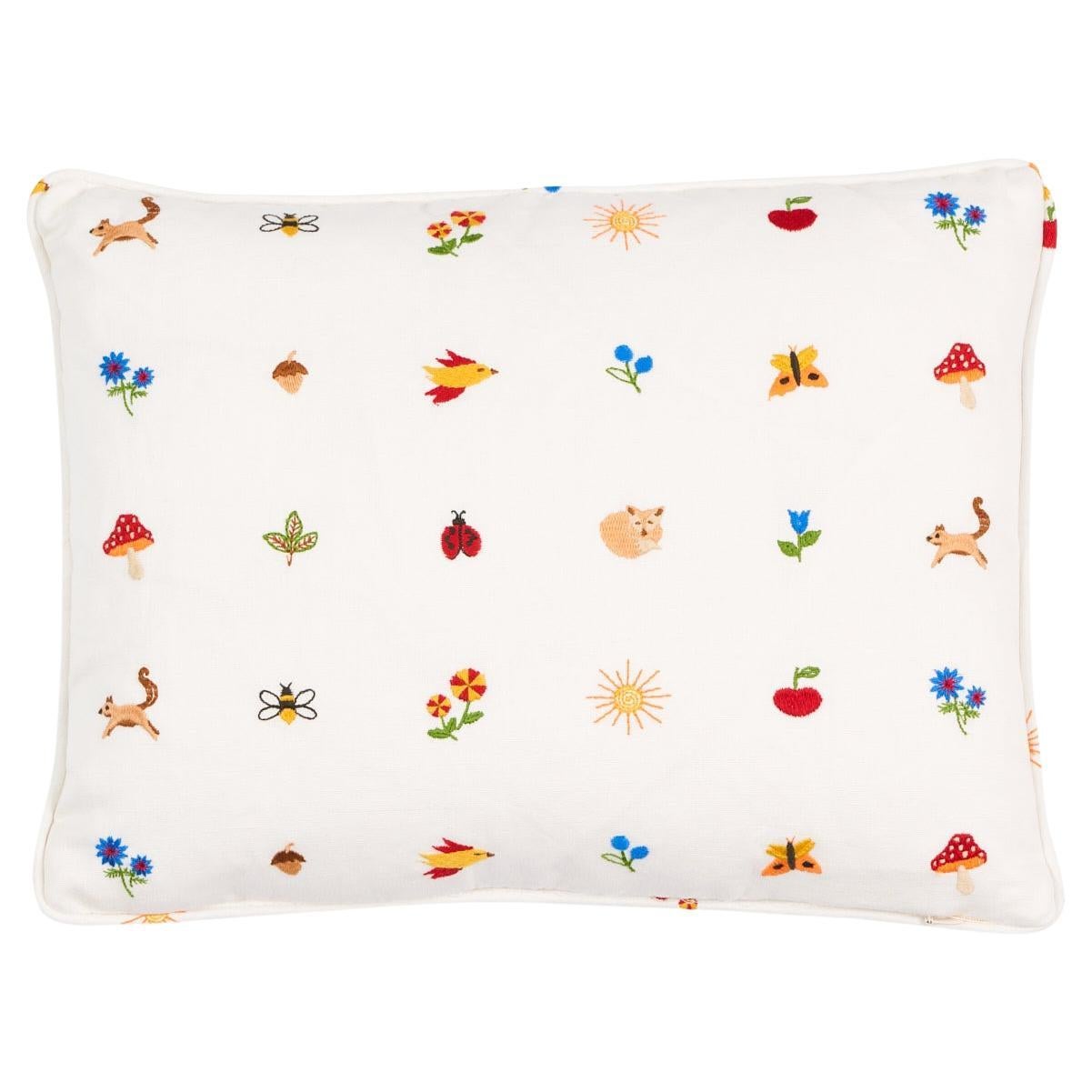 Cuscino con ricamo Tiny Things 16x12" in Multi