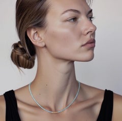 Tiny Topaz Gold Cluster Necklace, Handcrafted Fine Jewelry