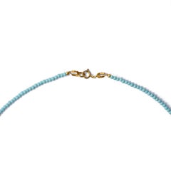Tiny Turquoise 14K Gold Necklace -by Bombyx House