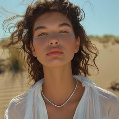 Tiny Turquoise 14K Gold Necklace -by Bombyx House