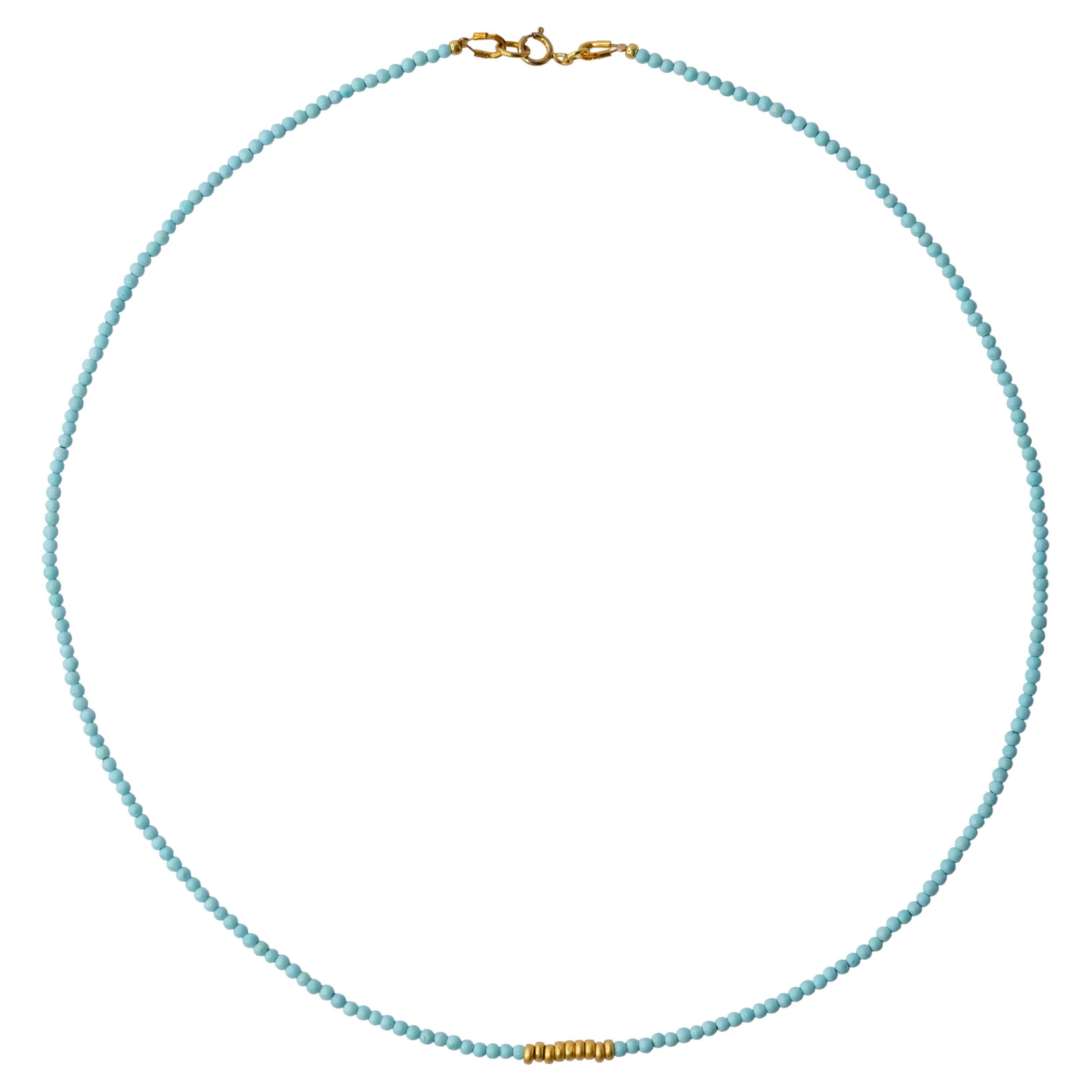 Collana Tiny Turquoise in oro 14K - by Bombyx House in vendita