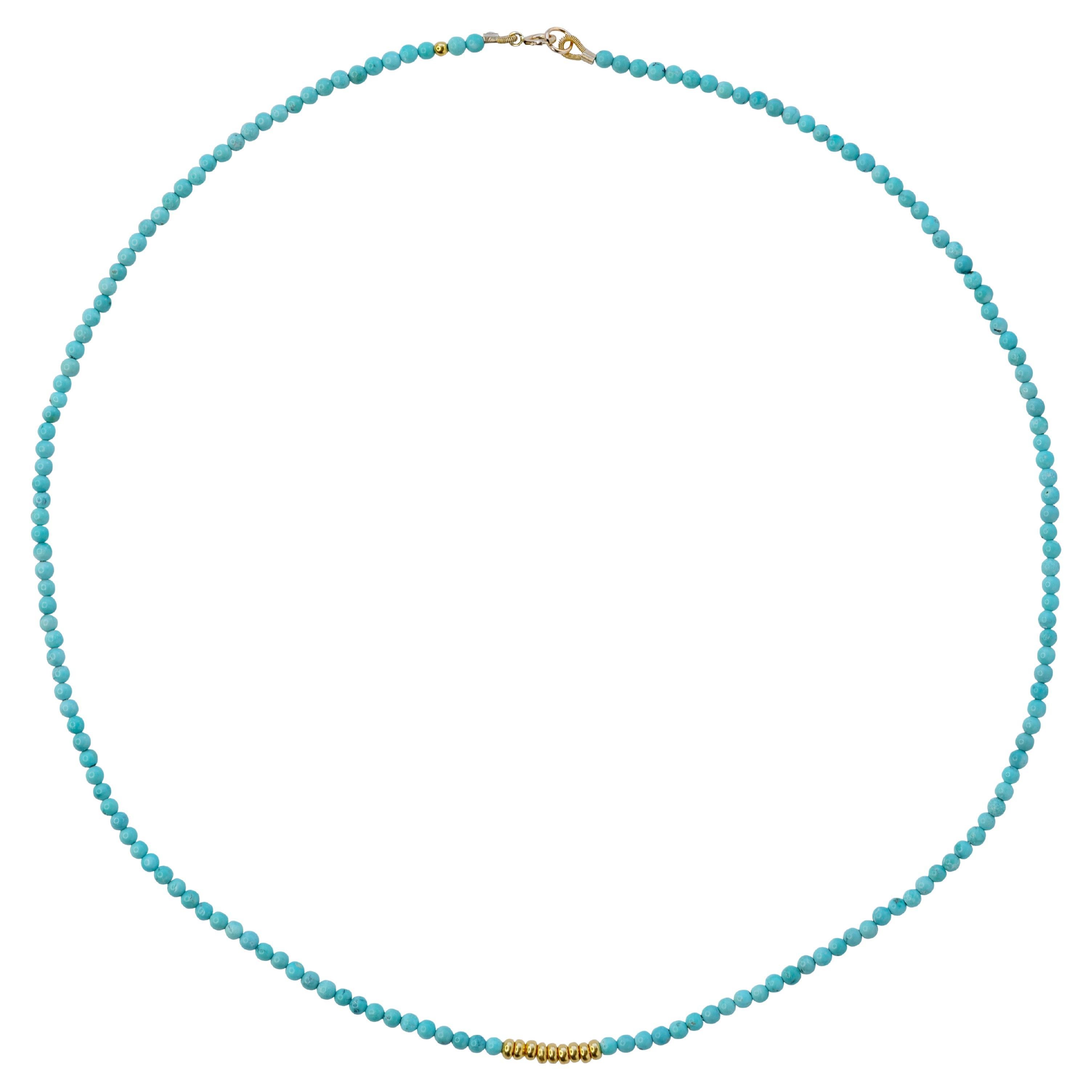 Collana Tiny Turquoise in oro 14K - by Bombyx House in vendita