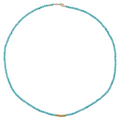 Tiny Turquoise 14K Gold Necklace -by Bombyx House Tiny Turquoise 14K Gold Necklace -by Bombyx House