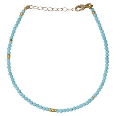 Tiny Turquoise Bracelet 14K Gold - by Bombyx House