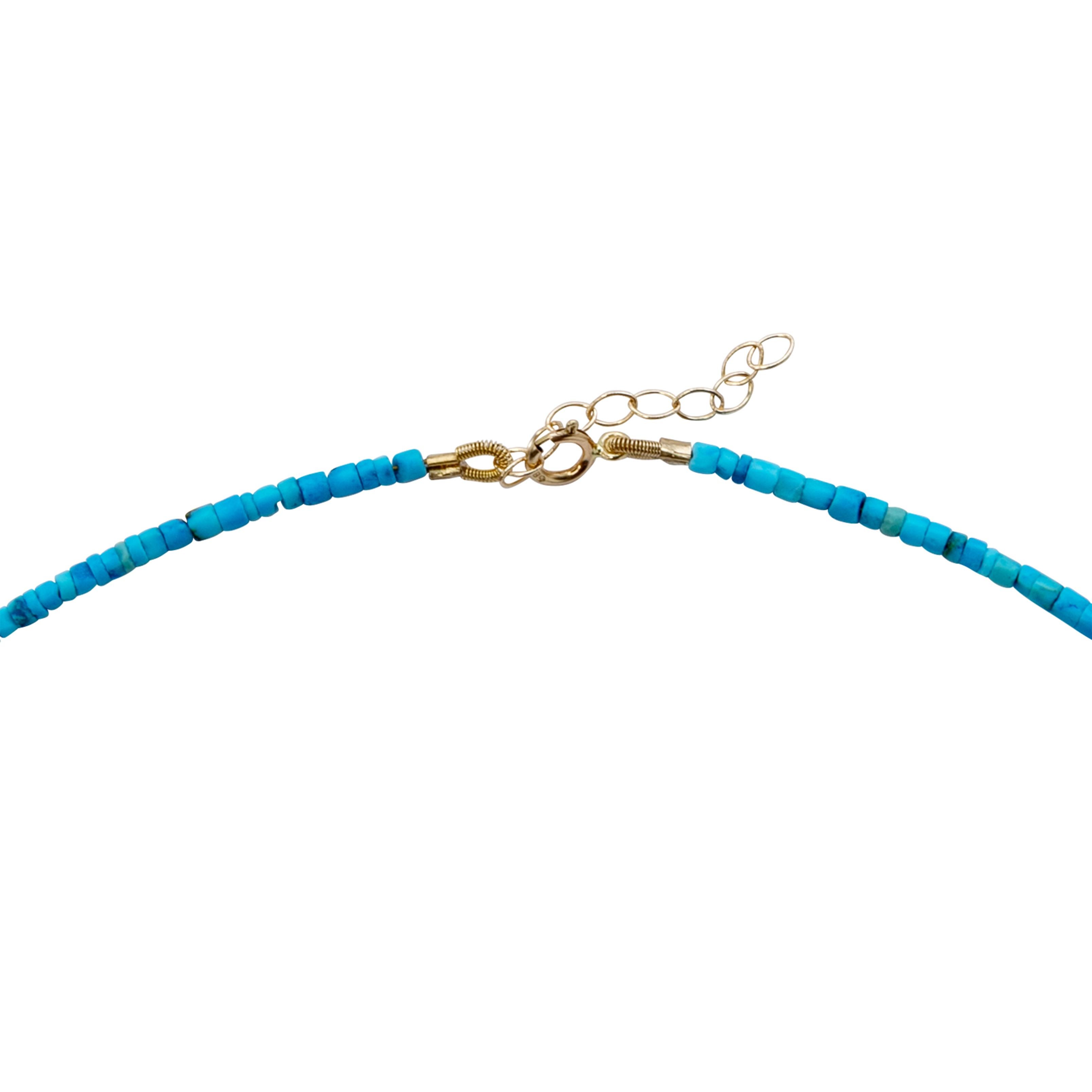 Collana Tiny Turquoise Tube in oro 18k - by Bombyx House in vendita 6