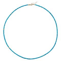 Collana Tiny Turquoise Tube in oro 18k - by Bombyx House