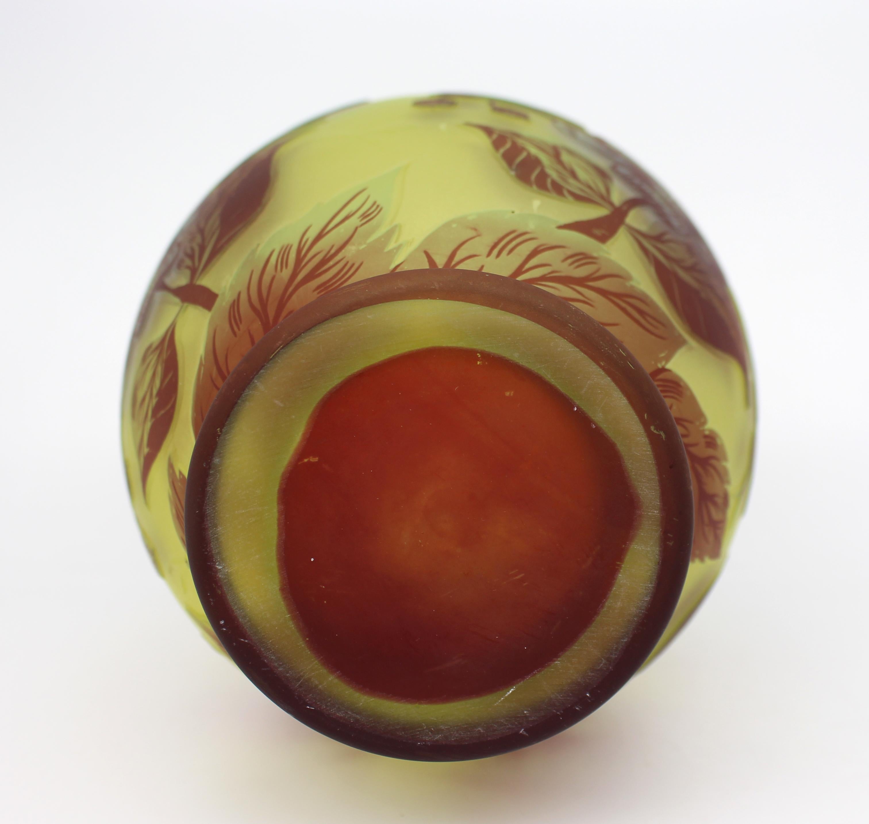 Tip Gallé Art Nouveau Style Vase In Good Condition In Worcester, GB