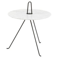 Tipi Low Carrara Marble Accent Table by Objekto