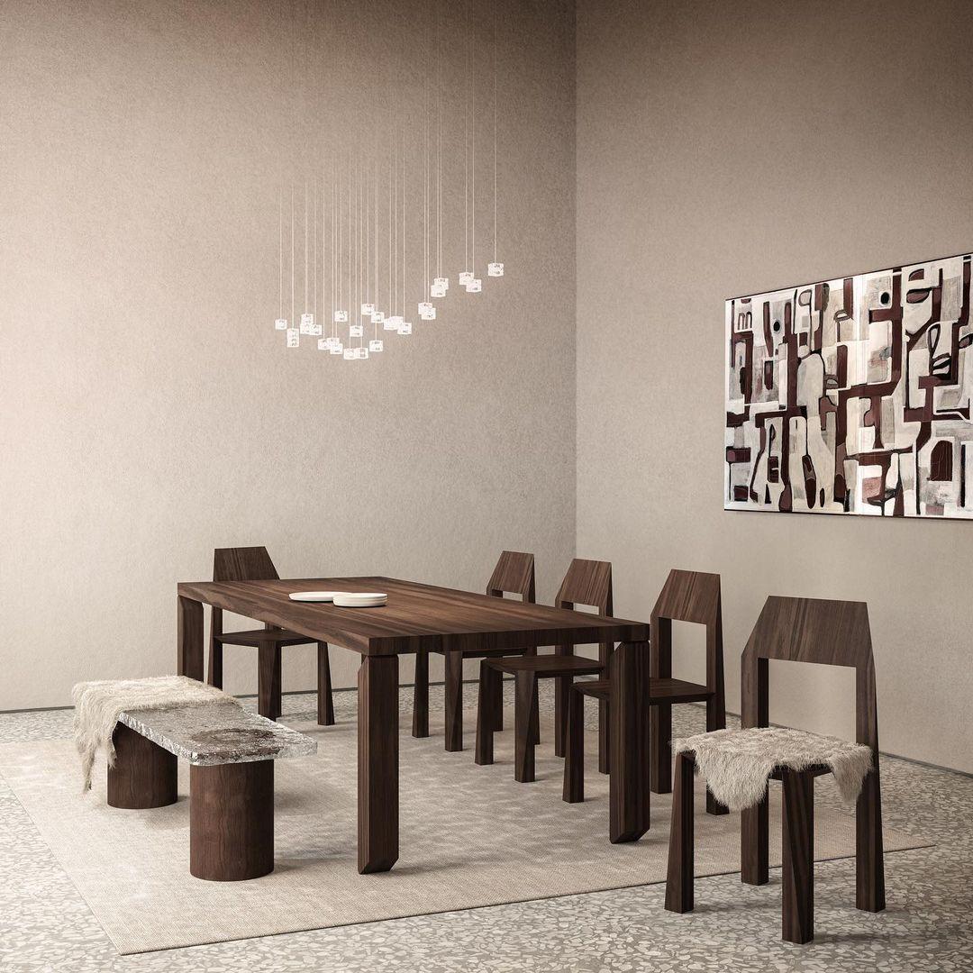 Moderne Table de banquet à bout pointu par dAM Atelier en vente