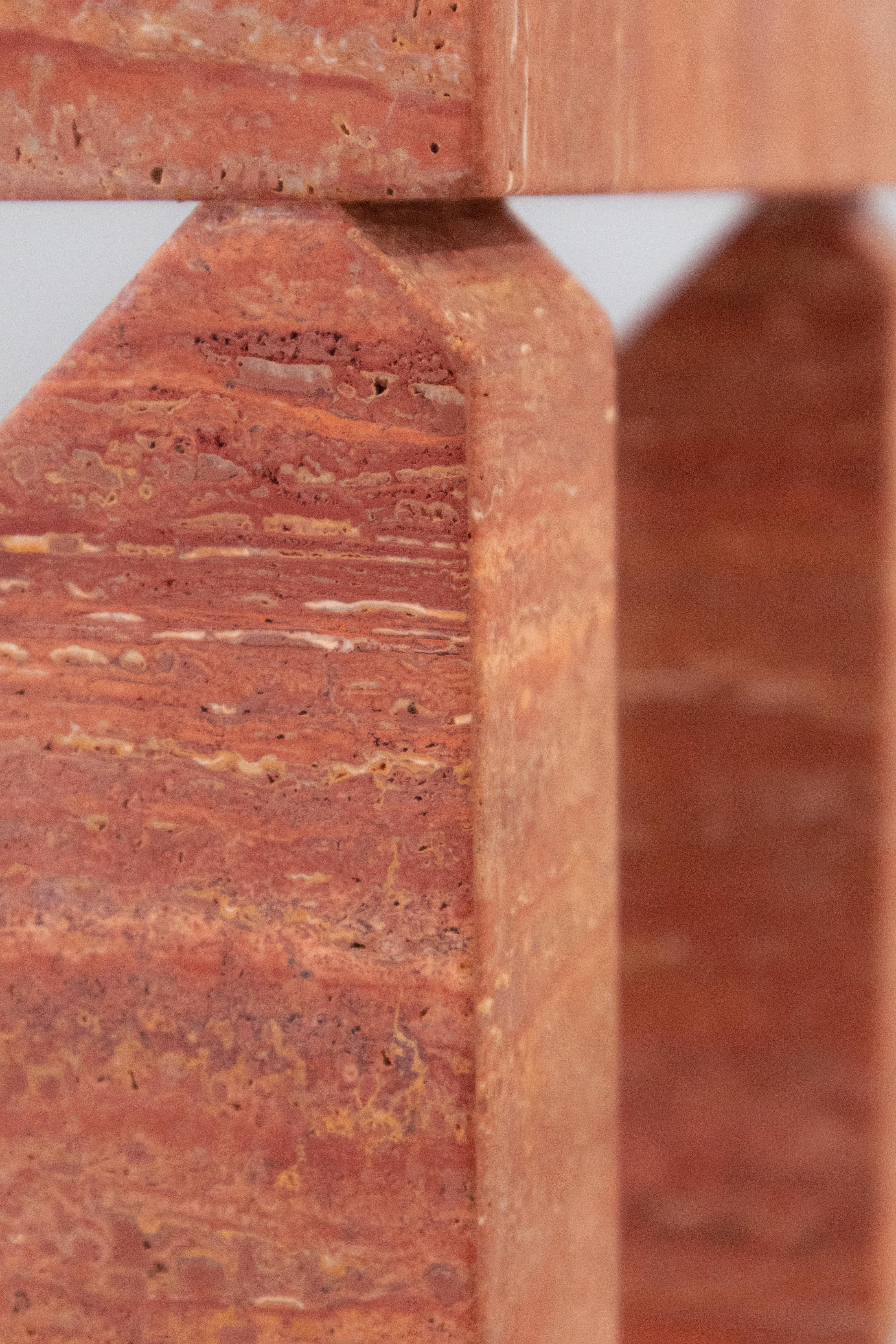 Mesa de centro escultórica contemporánea de mármol Tiptoe de dAM Atelier A Piedra en venta