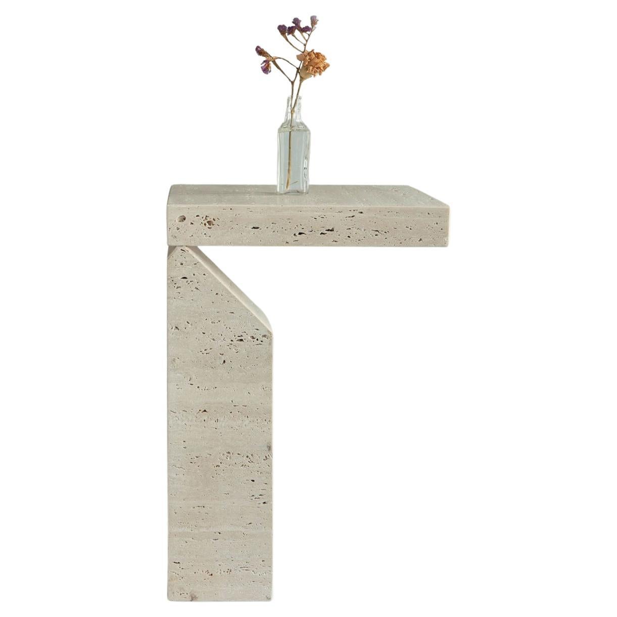 Tiptoe Side Table in White Roman Marble by dAM Atelier For Sale
