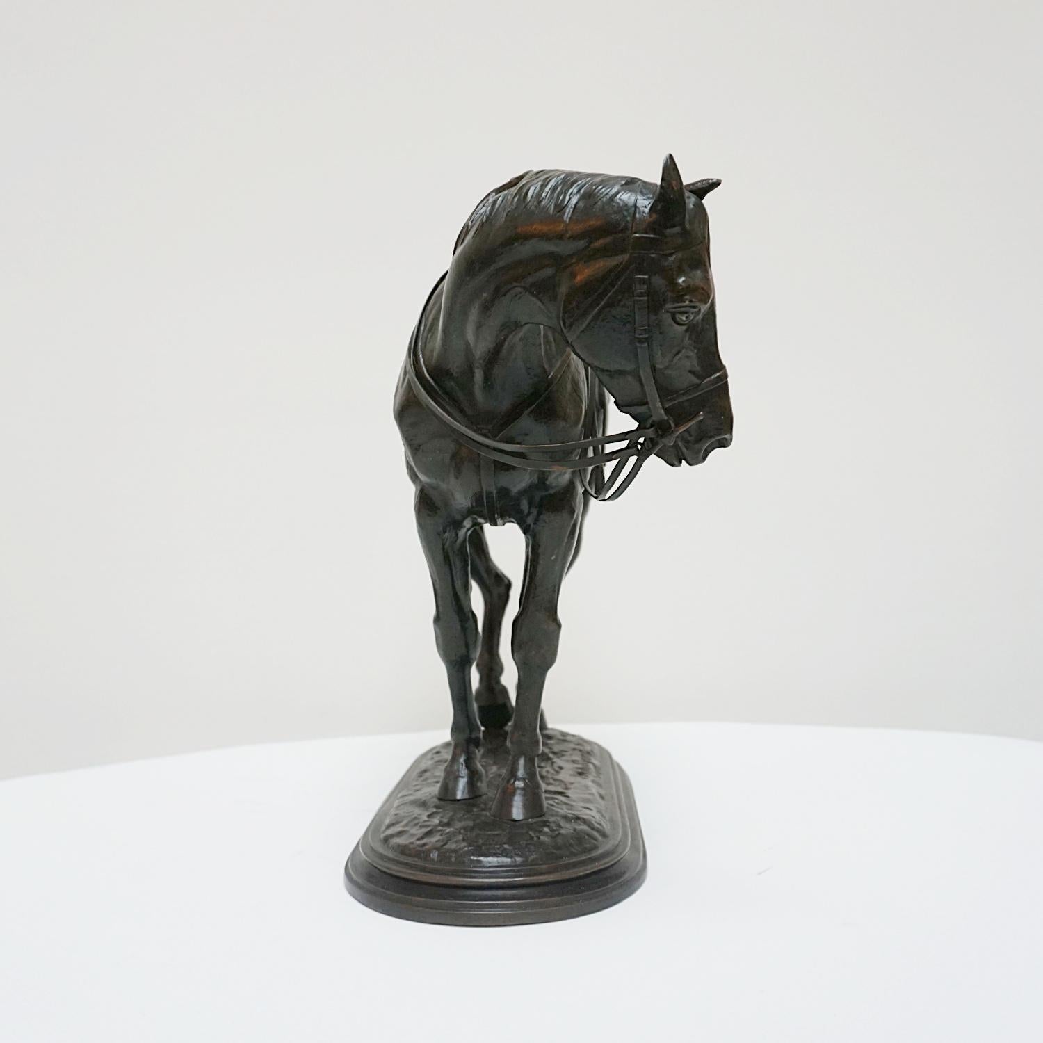 English 'Tired Hunter' a Late 19th Century Bronze Study by John Willis Good '1845-1878'