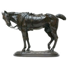 Tired Hunter'' Bronzestudie des späten 19. Jahrhunderts von John Willis Good (1845-1878)