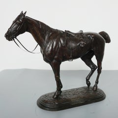 Bronzeskulptur „Tired Hunter“ von John Willis Good, um 1870