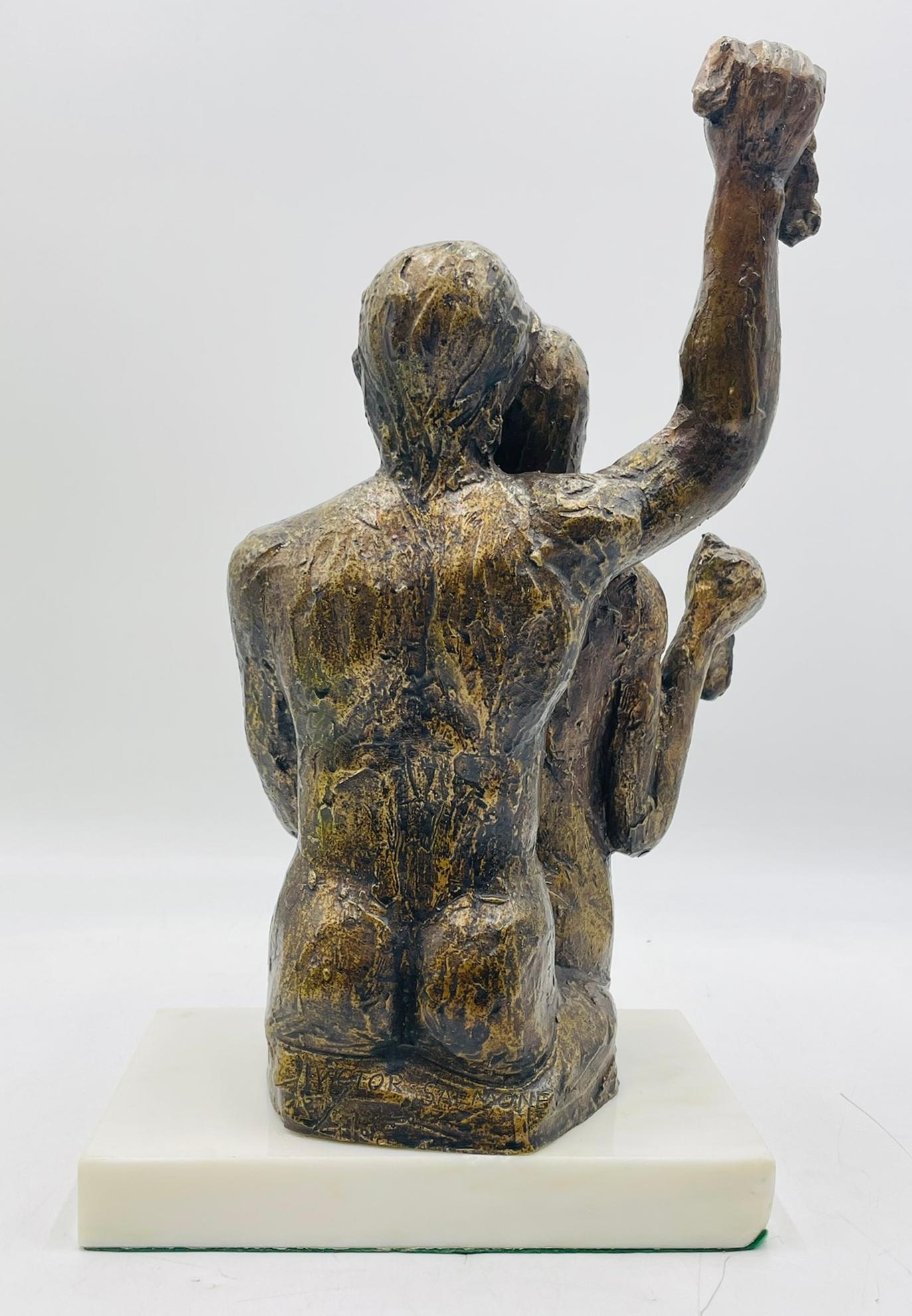 Messicano Scultura in bronzo 