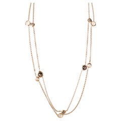 Tirisi Double Strand Quartz Diamond Necklace in 18K Rose Gold, 0.18 CTW