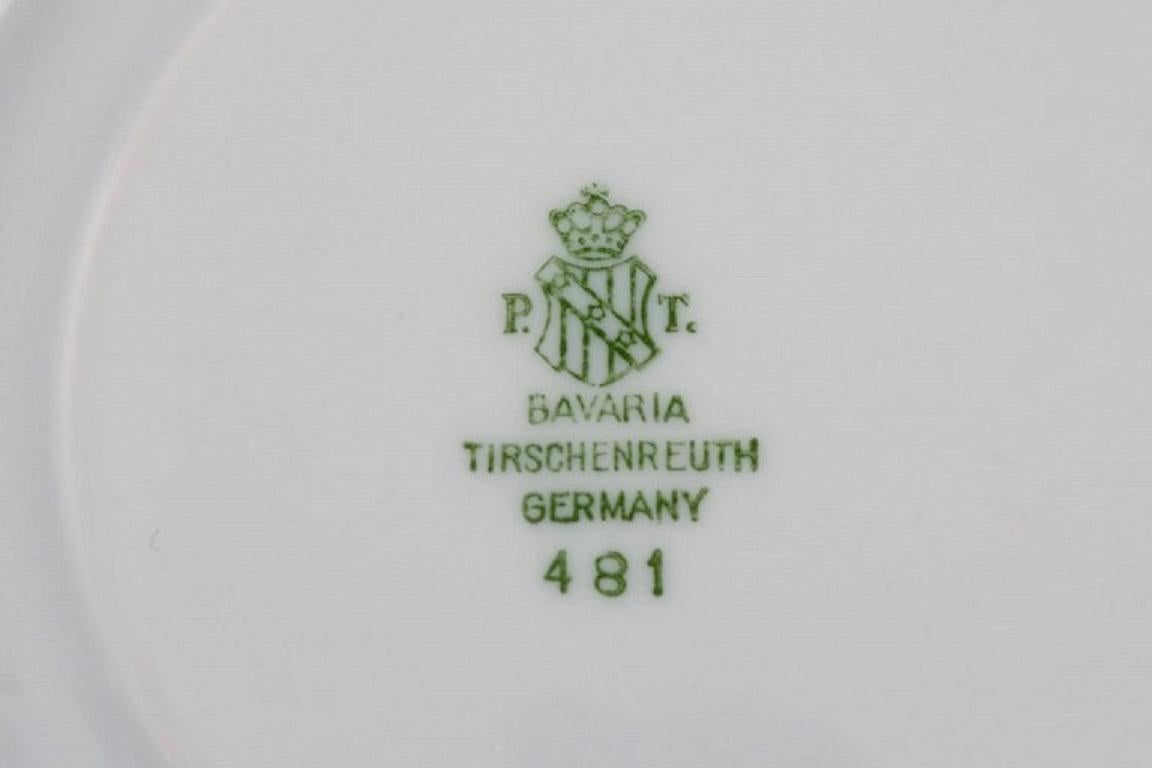 Tirschenreuth, Germany, 10 Porcelain Bouillon Cups with Saucers For Sale 2