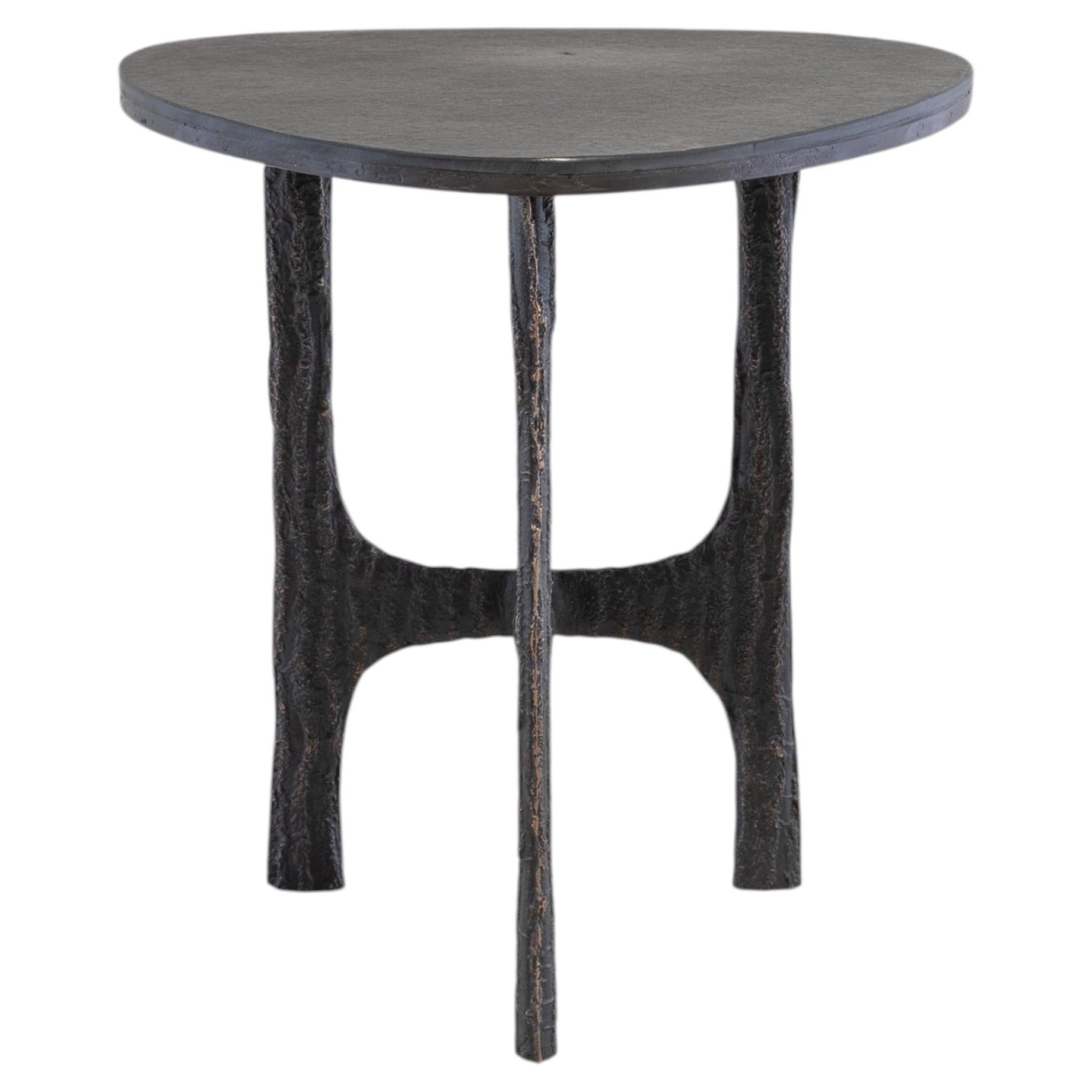Tiruppur Side Table Medium in Brass & Semi Precious Stone, Viya by Vikram Goyal