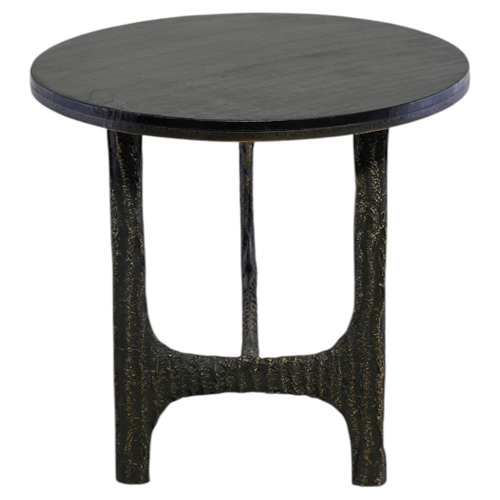 Contemporary side table, Tiruppur Small in brass, Viya by Vikram Goyal For Sale