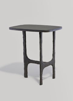 Tiruppur Side Table Tall in Brass & Semi Precious Stone, Viya by Vikram Goyal