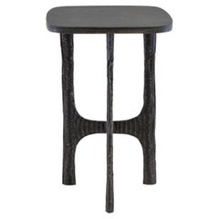 Tiruppur Side Table Tall in Brass & Semi Precious Stone, Viya by Vikram Goyal