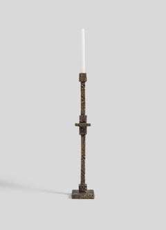 Brass Candle Holder, Tiruppur Totem Small in Brass, Viya by Vikram Goyal