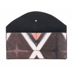 Tisa Black Pink Cotton Shibori Hand Crafted Zero Waste Pouch (pochette zéro déchet)