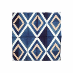 Tisa Indigofarbene Baumwoll-Tischservierschale, handgefertigt von Kunsthandwerkern (Set aus 4 Servierschalen)