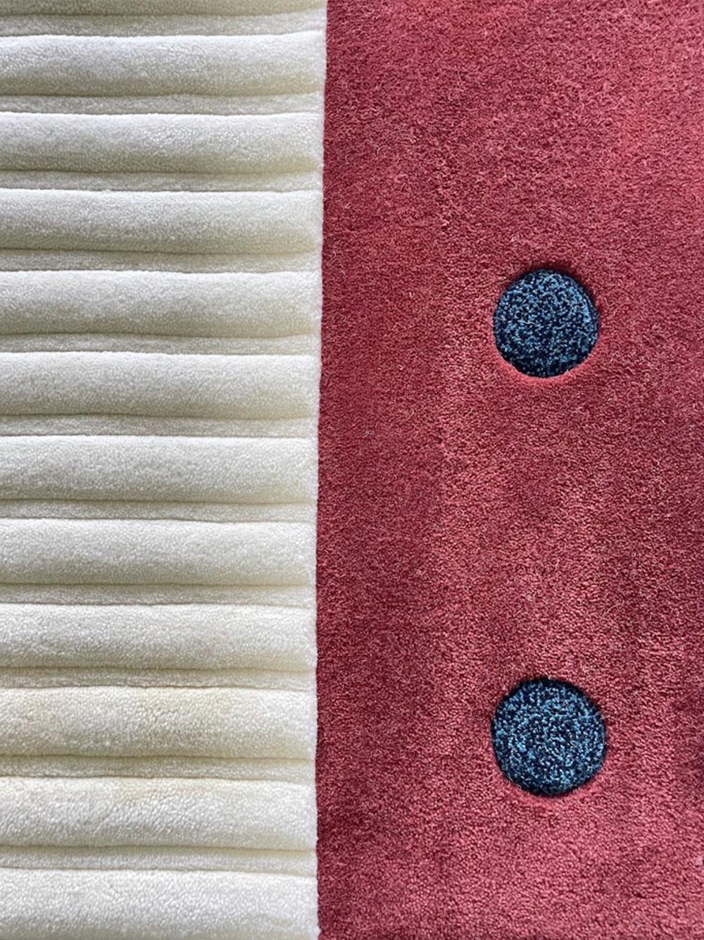 Moderne Tapis Tisca Meda tufté à la main, France, années 1980 en vente