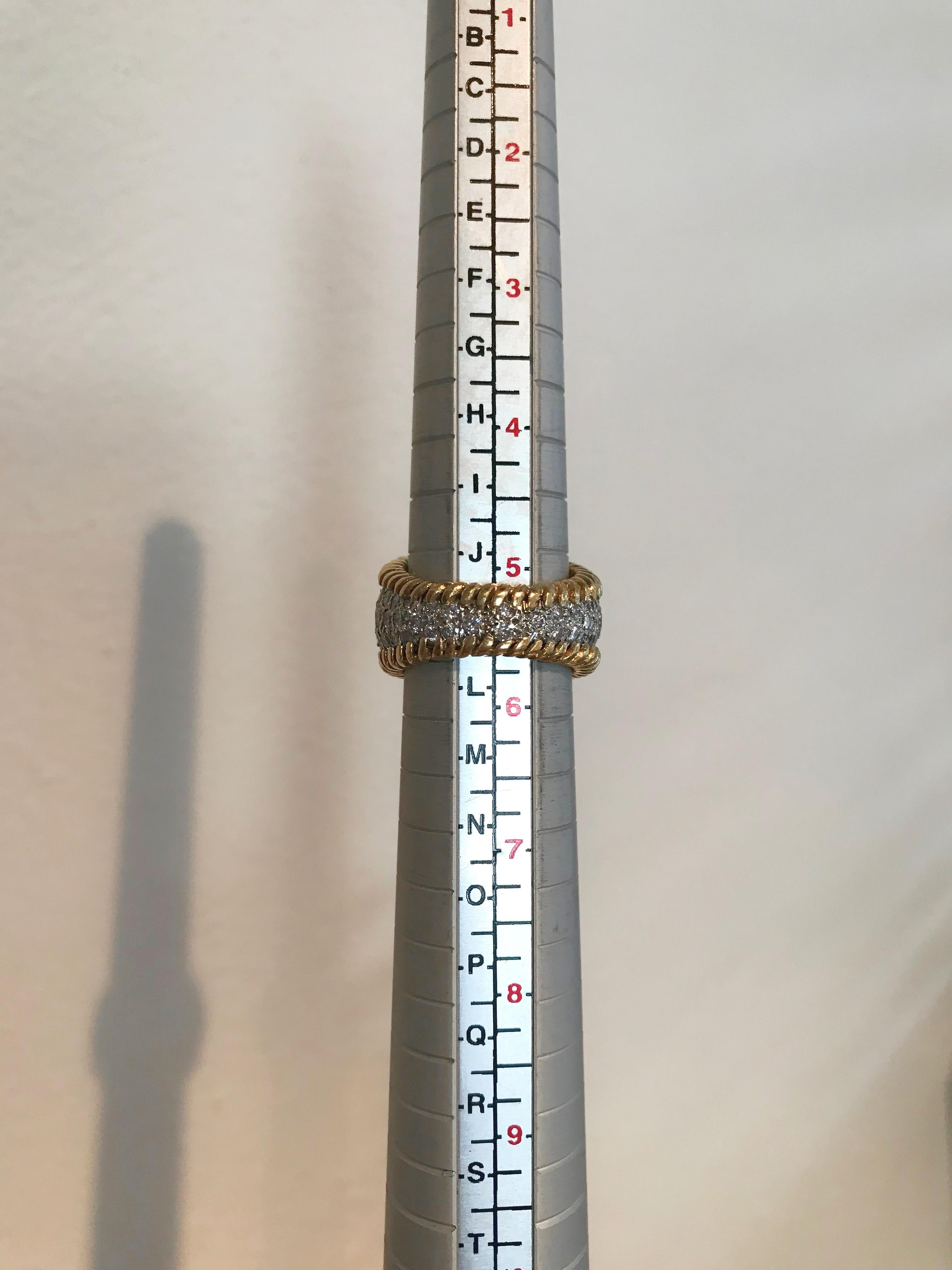 3.00 Carat Diamond Pave Set & 18 Karat Yellow Gold Ring - Ring Size 5.5 8