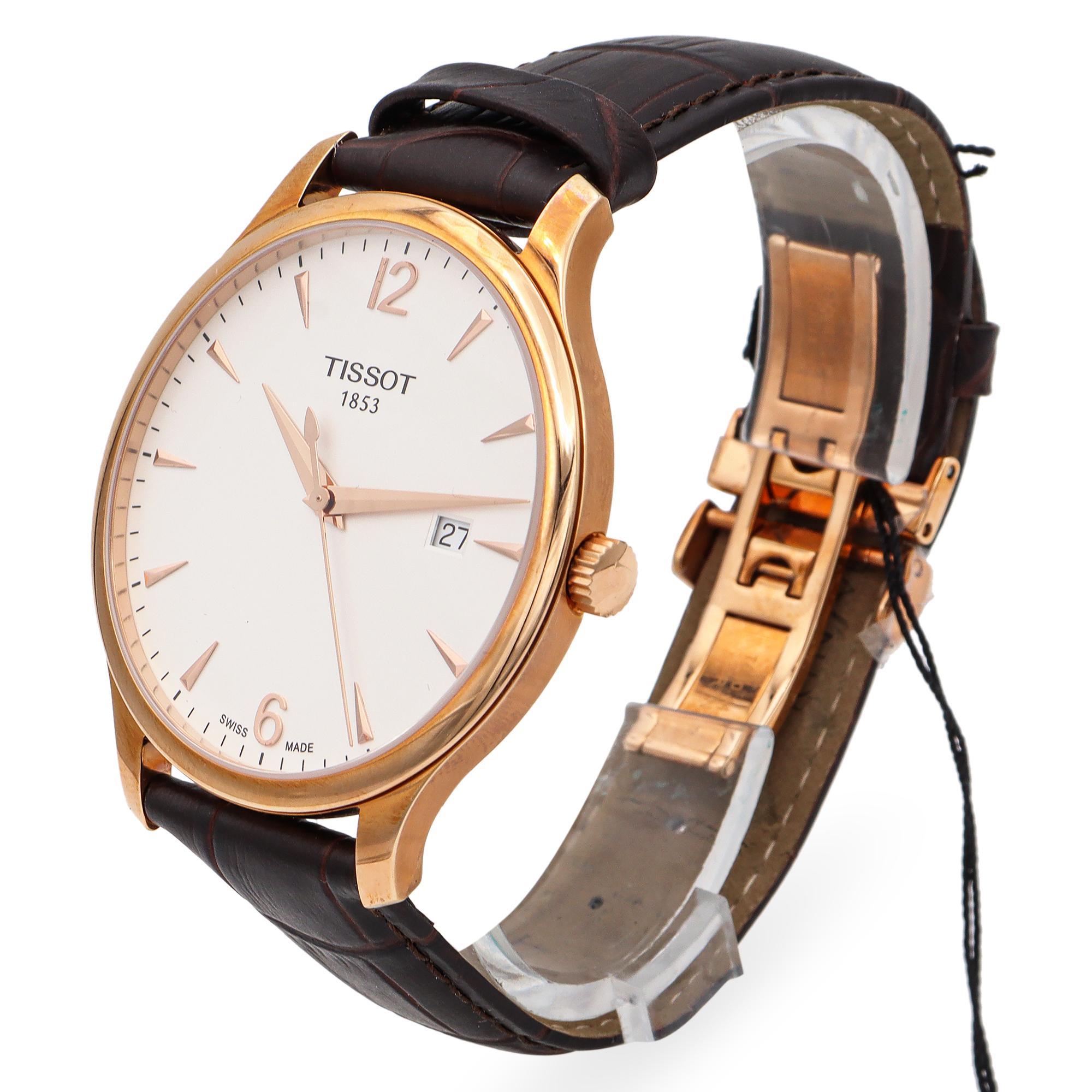 TISSOT 1853 Orologio da uomo con data al quarzo in acciaio inossidabile In condizioni buone in vendita a New York, NY